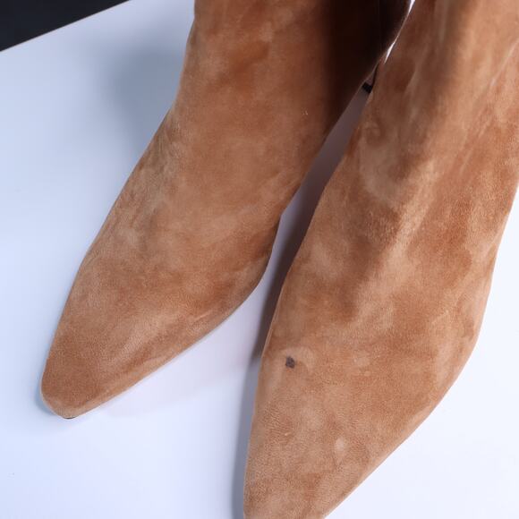 J. CREW Stevie Ankle Boots Burnished Pecan Suede Kitten Heel Women's 10.5 - Picture 4 of 8